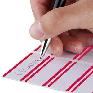 Produktbild für Namensetiketten Herma 4512, weiß/rot