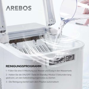 Produktbild für Eiswürfelmaschine Arebos Kunststoff, silber