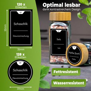 Produktbild für Gewürzgläser Clidor aus Glas, mit Bambusdeckel