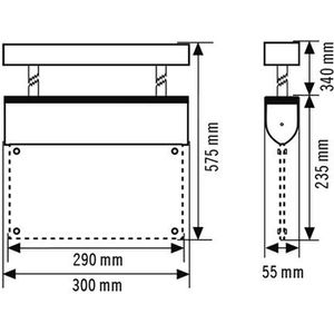 Produktbild für Notbeleuchtung Esylux SLC EL, Fluchtwegleuchte, LED mit Akku