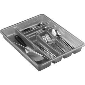 Produktbild für Besteckkasten Rotho Basic, anthrazit, aus Kunststoff