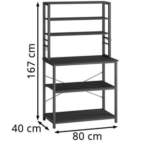 Produktbild für Küchenregal Vasagle KKS019B22, anthrazitgrau