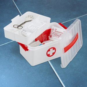 Relaxdays Verbandskasten Medizinbox, Erste Hilfe Box, inkl. Einsatz, weiß –  Böttcher AG