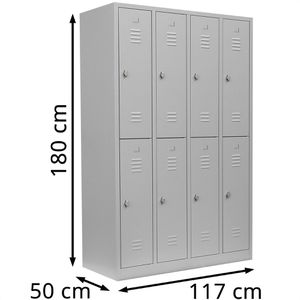 Produktbild für Spind Lüllmann 520240, lichtgrau