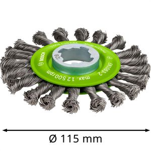 Produktbild für Drahtbürste Bosch 2608620733, Scheibenbürste Ø 115mm
