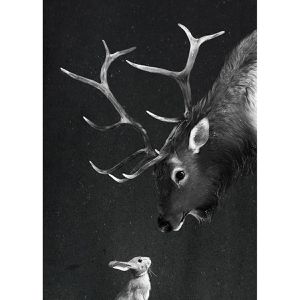 Produktbild für Wandbild AS-Creation Hirsch &amp; Hase