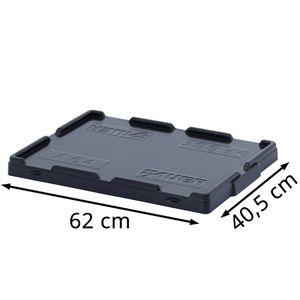 Produktbild für Eurobox-Deckel AUER A 64, schwarz