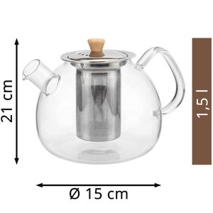 Produktbild für Tee-Kanne Clidor Glas