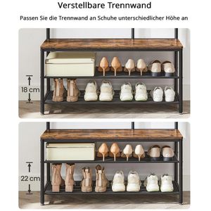 Produktbild für Garderobenständer Vasagle HSR415B01, schwarz