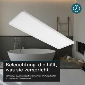Produktbild für LED-Panel Luxula LX-5820-CCT, IP44 wasserfest weiß, 58 x 20 cm