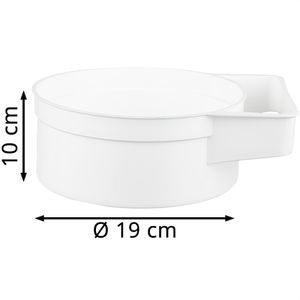 Produktbild für Gipsbecher Schuller Pan weiß, mit Haltegriff