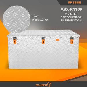 Produktbild für Fahrzeugbox ALUBOX-Alukiste ABX-R410P, Aluminium Riffelblech