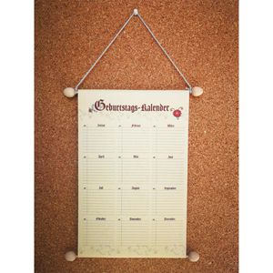 Produktbild für Geburtstagskalender RNK 2886 traditionell