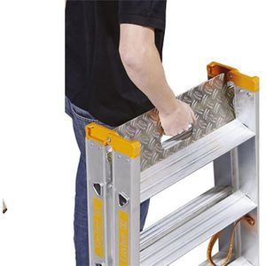 Produktbild für Stehleiter Layher Topic 1043.3 beidseitig begehbar + Plattform