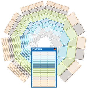 Namensetiketten Zweckform 51030, farbig sortiert