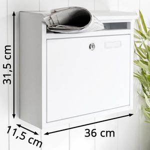 Produktbild für Briefkasten Böttcher-AG 60602, Premium, weiß, aus Stahl