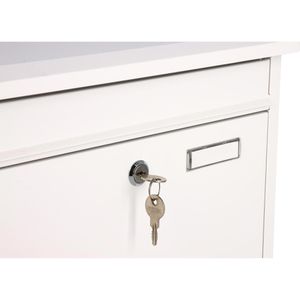 Produktbild für Briefkasten Böttcher-AG 60602, weiß, aus Stahl