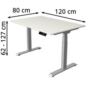 Produktbild für Schreibtisch Kerkmann Move 1 stable, weiß / silber