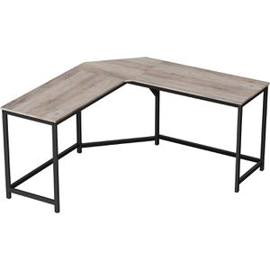 Produktbild für Schreibtisch Vasagle LWD073B02, graubraun / schwarz