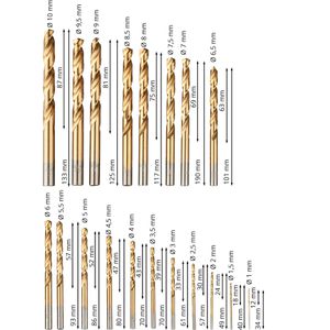 Produktbild für Bohrer Metabo HSS-TIN Bohrerkassette SP, 627156000