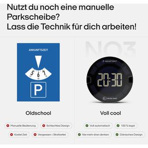 Produktbild für Parkscheibe OOONO P-DISC NO3, elektronisch