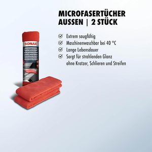 Produktbild für Poliertuch Sonax 04162410, MicrofaserTücher Außen, 40 x 40 cm