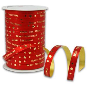 Produktbild für Geschenkband Präsent Merry Christmas, rot