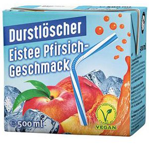 Produktbild für Eistee Durstlöscher Pfirsich, im Trinkpäckchen
