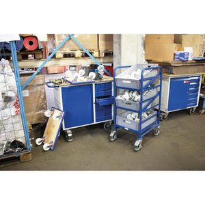 Produktbild für Eurokastenwagen VARIOfit sw-610.102, 3 Eurokästen