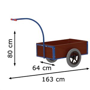 Produktbild für Handwagen Rollcart 14-1181, mit 4 Bordwänden