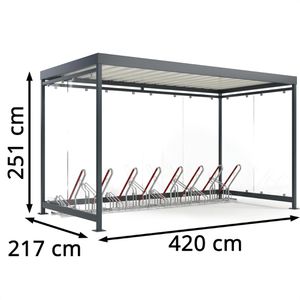 Produktbild für Fahrradunterstand WSM Economy Köln Bike K4 2502 XBF, anthrazit