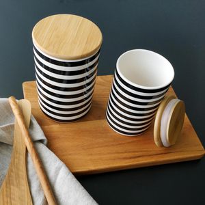 Produktbild für Vorratsdose Zeller Stripes 19823, aus Keramik