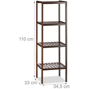 Produktbild für Badregal Relaxdays 10020915, aus Bambus, dunkelbraun