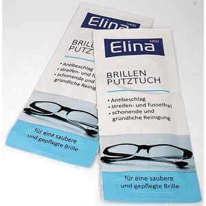 Produktbild für Brillenputztücher Elina-med 67765, feucht