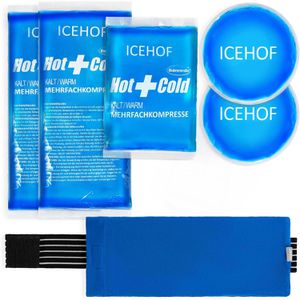 Kühlkompresse ICEHOF Kühlpad 5er Set, mit Hülle