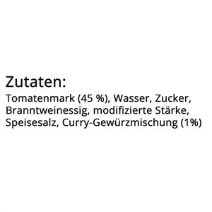 Produktbild für Ketchup Werder Currywurst Sauce mild, Tomatenmarkanteil 45%
