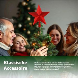 Produktbild für Christbaumspitze TK-Gruppe 98406, glitzernd, rot