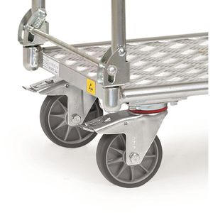 Produktbild für Tischwagen Fetra 91180, ESD, Aluminium, klappbar