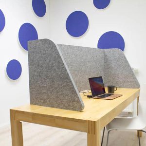 Produktbild für Tischtrennwand Silenti SW8000011, hellgrau