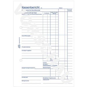 Produktbild für Kassenbuch Zweckform 1265 Kassenbericht, A5