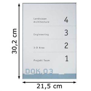 Produktbild für Türschild SignSystems NA5012, New Age, silber