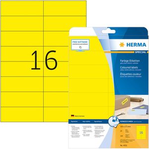 Universaletiketten Herma 4551, Special, gelb