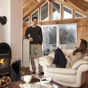 Produktbild für Kaminbesteck Relaxdays 10033829, aus Metall, schwarz, 4-teilig