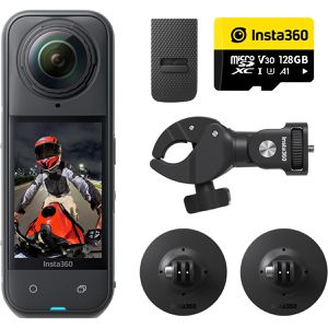 Produktbild für Action-Cam Insta360 X5 Motorrad Bundle, wasserdicht bis 15m