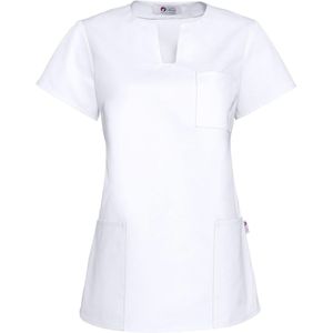CLINIC-DRESS Kasack Just Strong Schlupfkasack, Damen, weiß, kurzarm, waschbar bis 95°C, Größe M