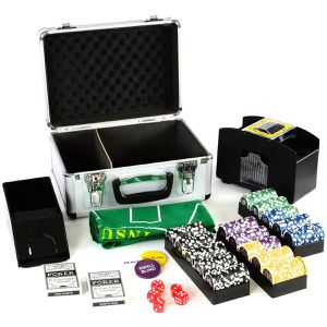 Pokerkoffer Nexos FP32403 Deluxe, Laser-Chips mit Wertaufdruck