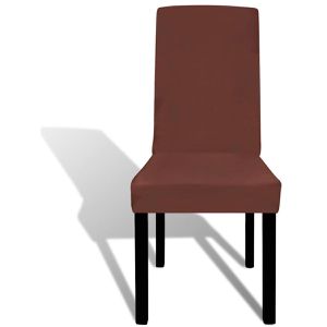 Produktbild für Stuhlhusse vidaXL 131426, elastisch, braun