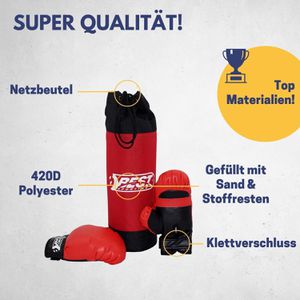 Produktbild für Boxsack Best-Sporting Junior, gefüllt mit Textilresten, 1 kg