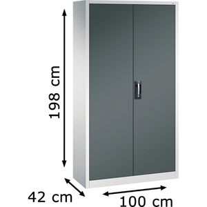 Produktbild für Magazinschrank CP-Möbel Serie 13, grau / anthrazit