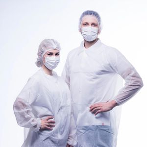 Produktbild für Schutzkittel NITRAS-MEDICAL PP-Besuchermäntel 45430, weiß